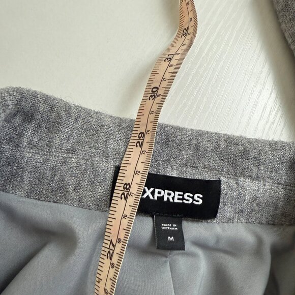 NWOT Express Heather Gray Super Soft Luxe Knit Blazer | Women’s M - Picture 8 of 12